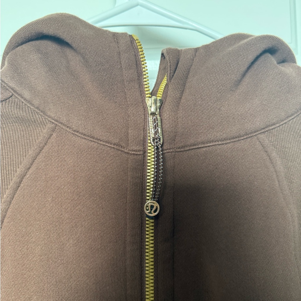 lululemon athletica Brown Scuba Oversized Full Zip Jacket with gold zipper - Picture 4 of 4
